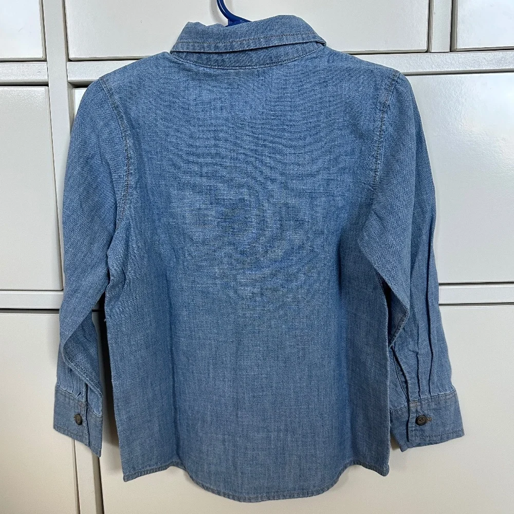 Toddler Boy Chambray Longsleeve W/ Bowtie